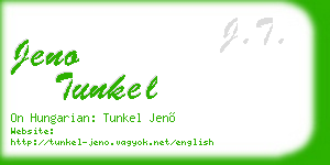 jeno tunkel business card
